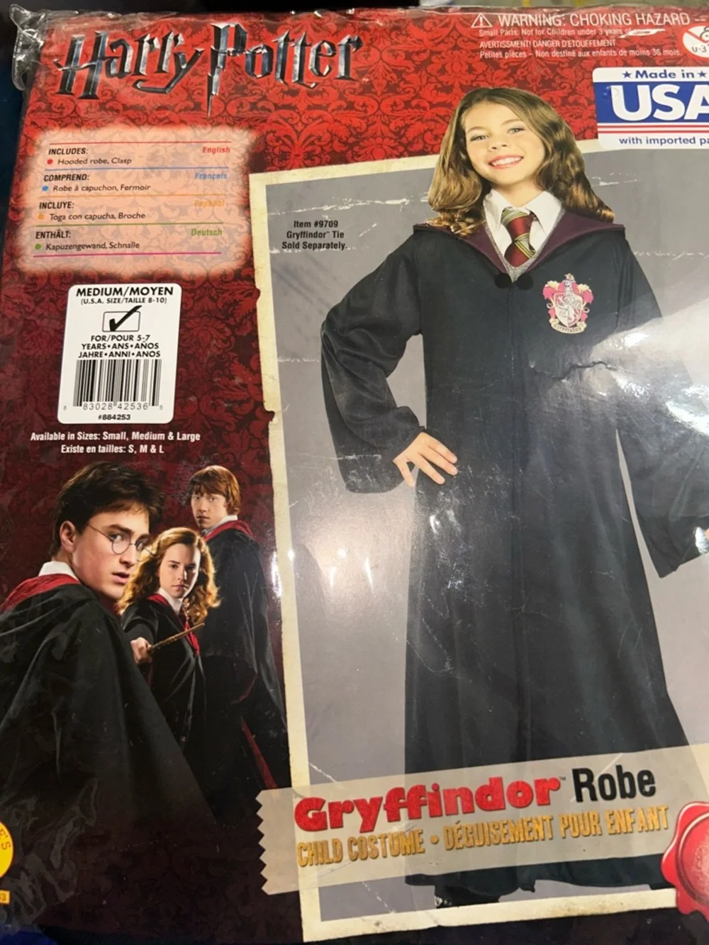 Harry Potter Gryffindor Child Fancy Dress Costume Robe - Picture 2 of 4